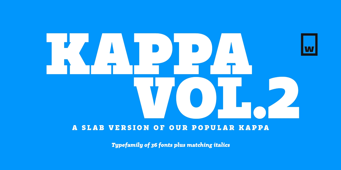 Przykład czcionki Kappa Vol.2 Display Regular